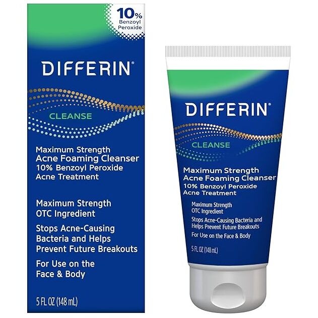 Differin Cleanse Daily Benzoyl Peroxide 10% Acne Treatment