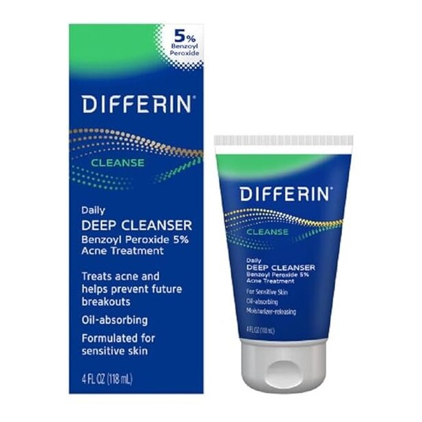 Differin Cleanse Daily Benzoyl Peroxide 5% Acne Treatment