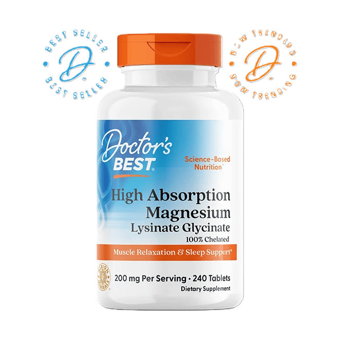Doctor's Best High Absorption Magnesium Glycinate Lysinate, 240 Count